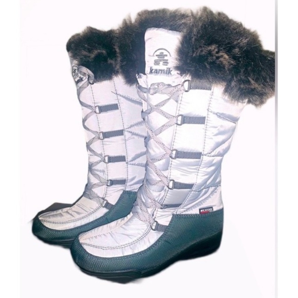 Kamik Portland Climate Women's Silver Gray Waterproof Winter Snow Boots Size‎ 7
